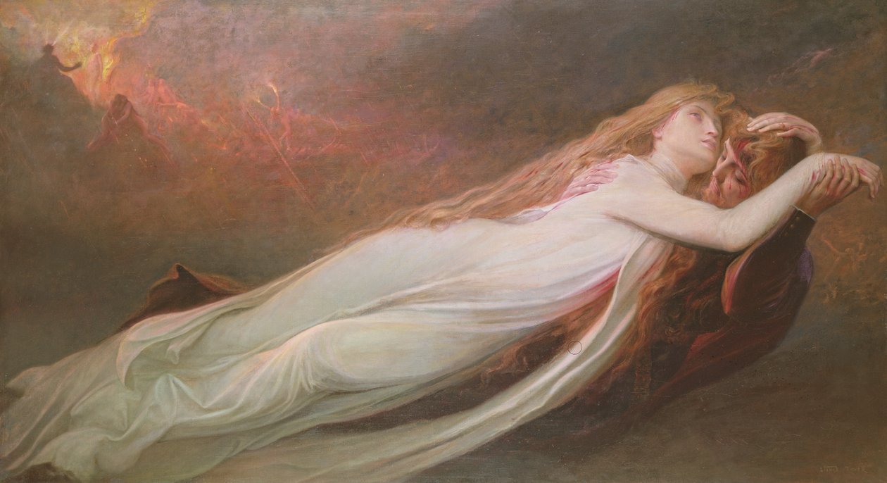 Francesca da Rimini a Paolo Malatesta, cca 1890 od Lionel Noel Royer
