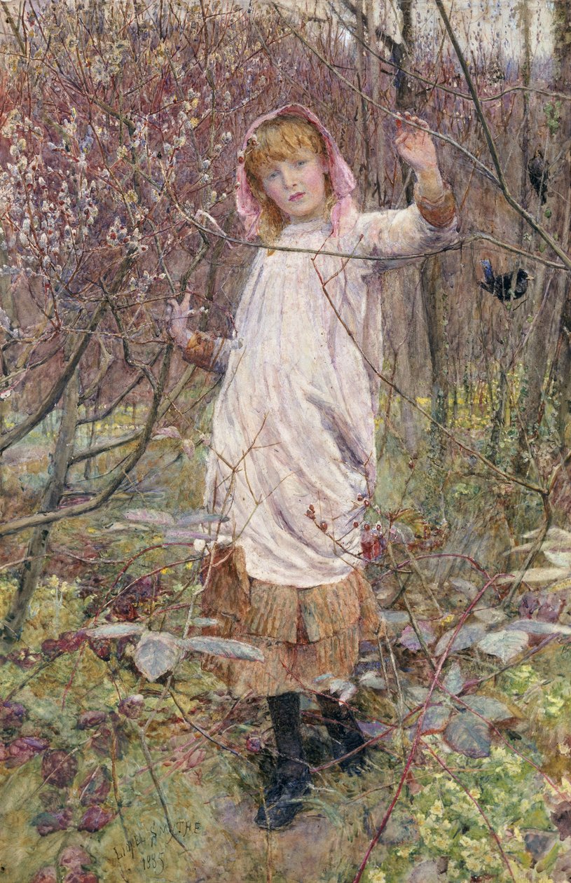 The First Buds of Spring, 1885 (wc & bodycolor na papíře) od Lionel Percy Smythe