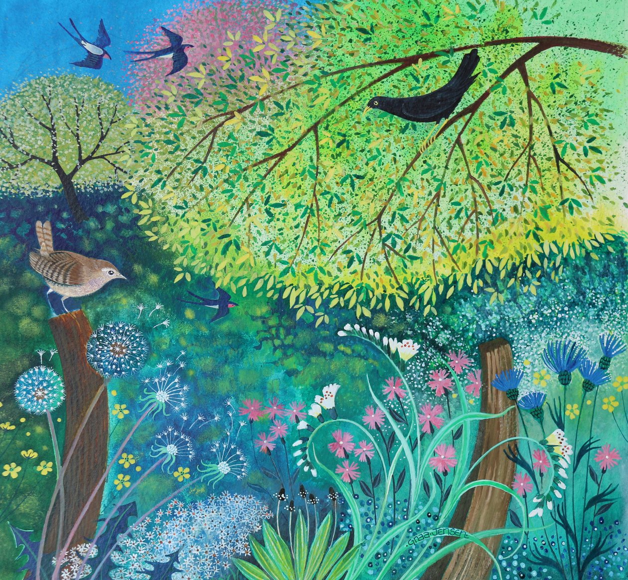 Jenny Garden,2017,(akryl) od Lisa Graa Jensen