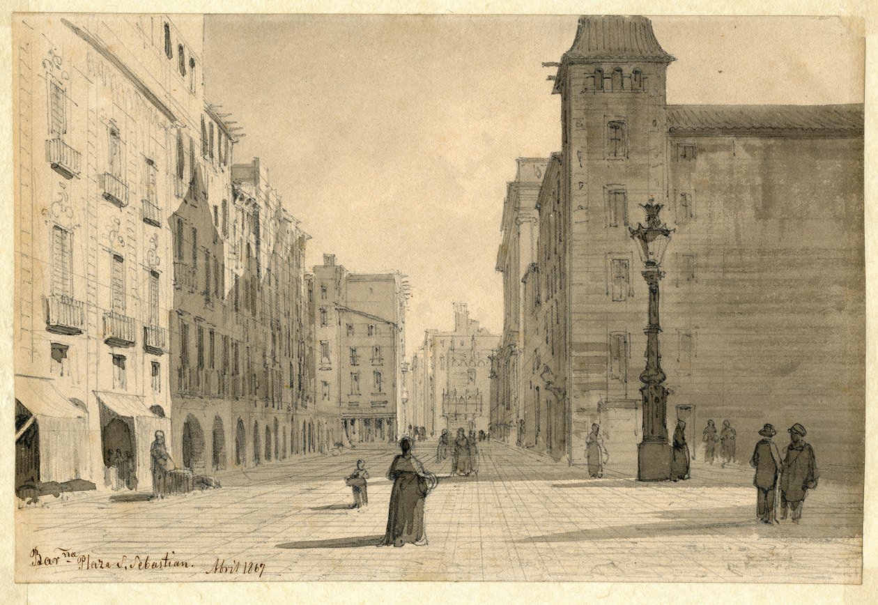 Tužka a šedá perte na papíře od Lluís Rigalt