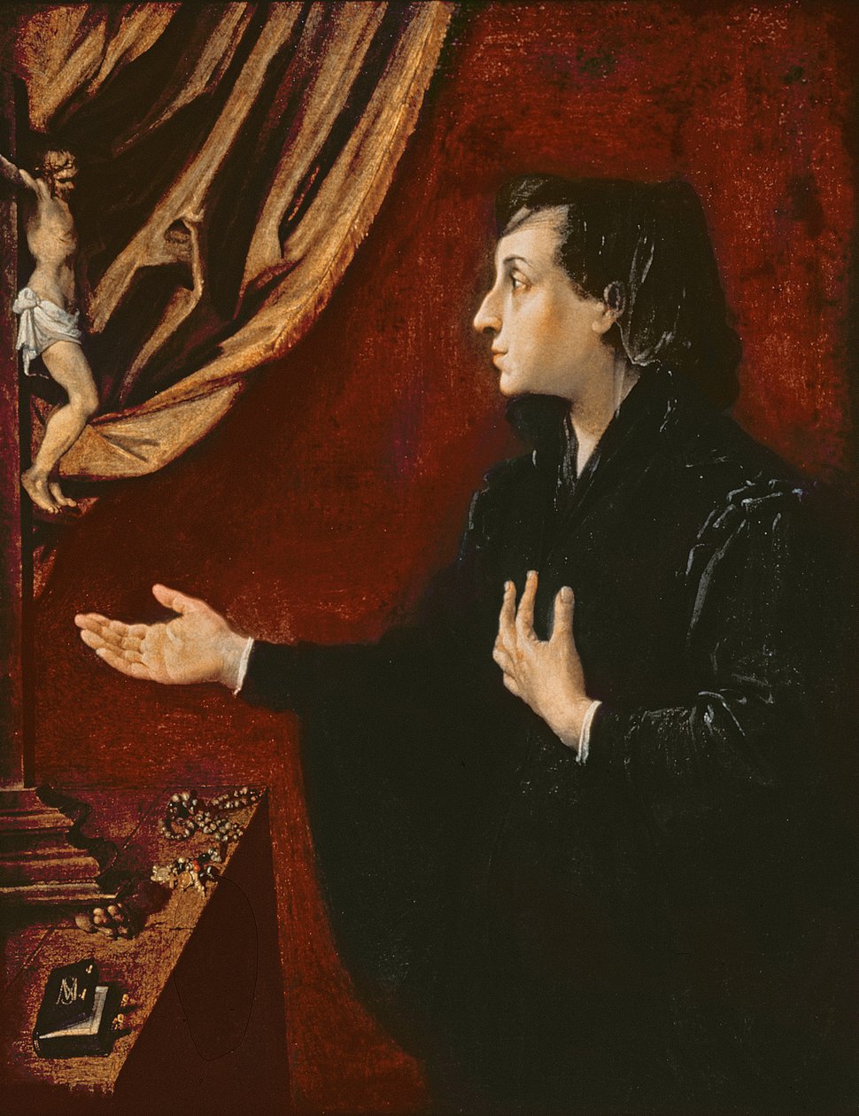 Portrét vdovy, kolem roku 1585 od Lodovico Carracci