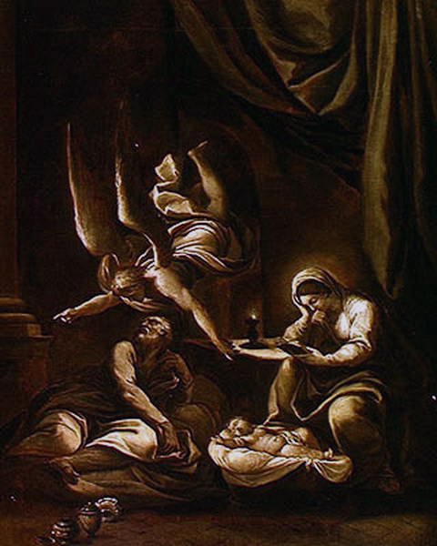Anděl zjevující se Josefovi od Lodovico Carracci