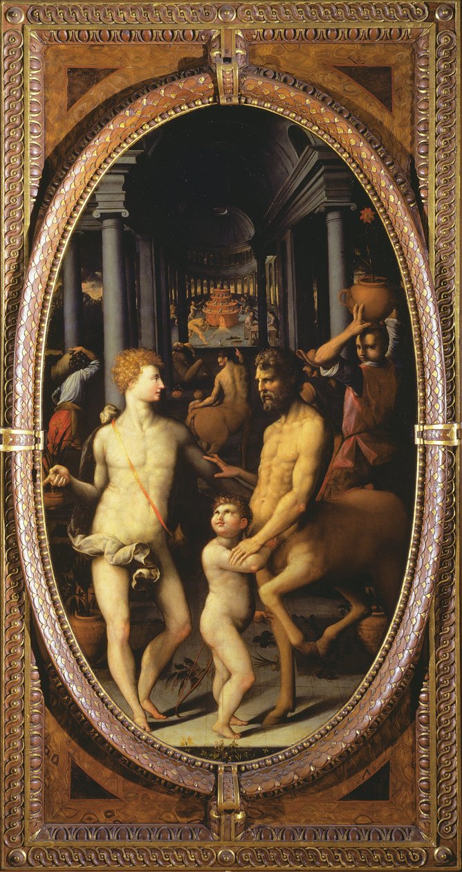 Apollo a Chiron, 1572 (břidlice) od Lodovico Buti