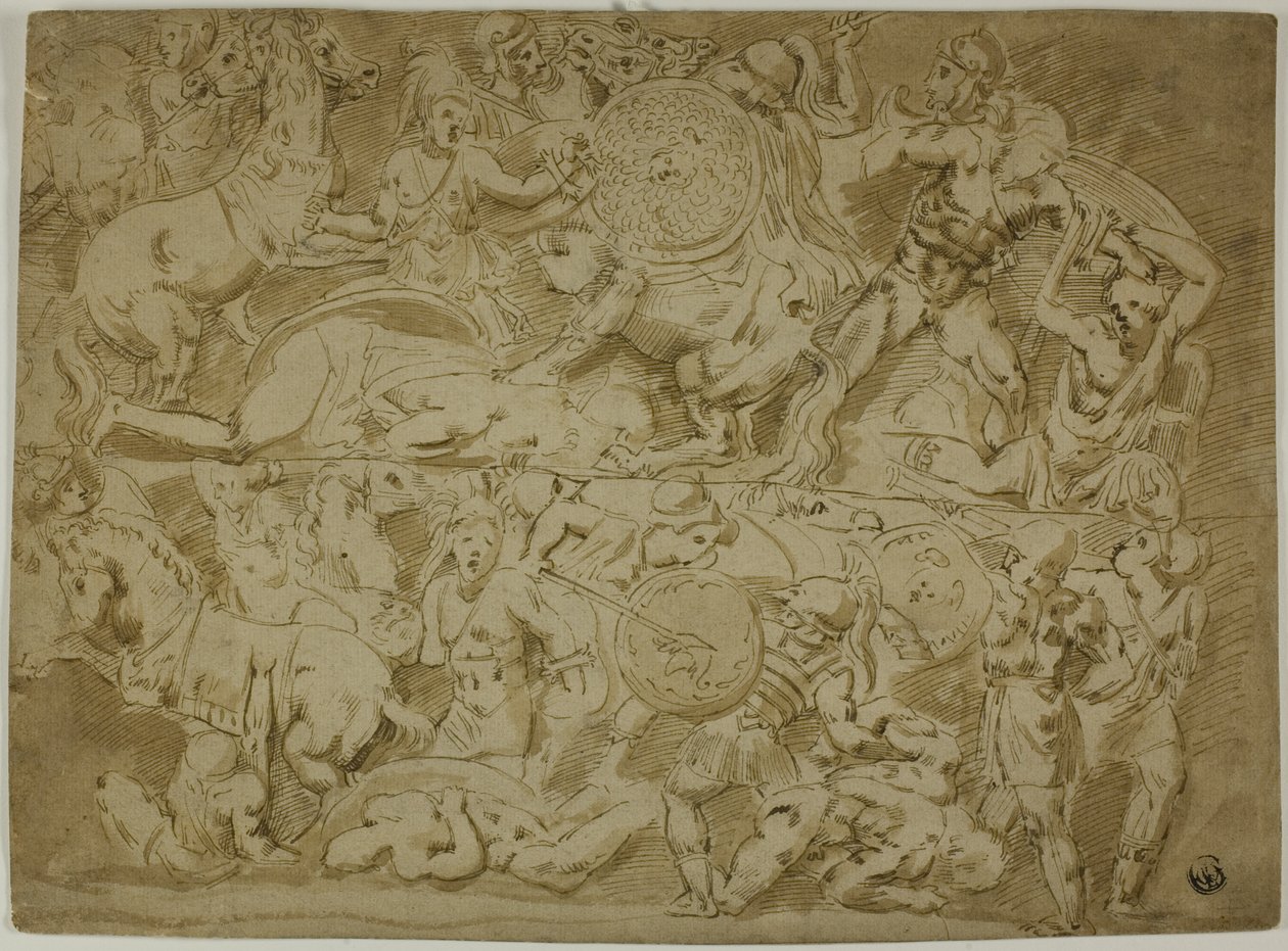 Bitva Amazonek od Lodovico Carracci