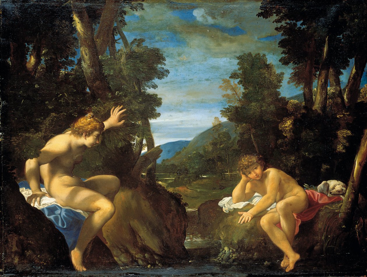 Salmacis a Hermaphroditus od Lodovico Carracci