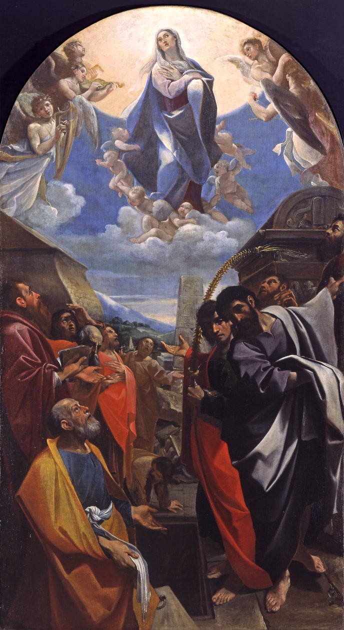 Nanebevzetí Panny Marie, asi 1586-1587 od Lodovico Carracci