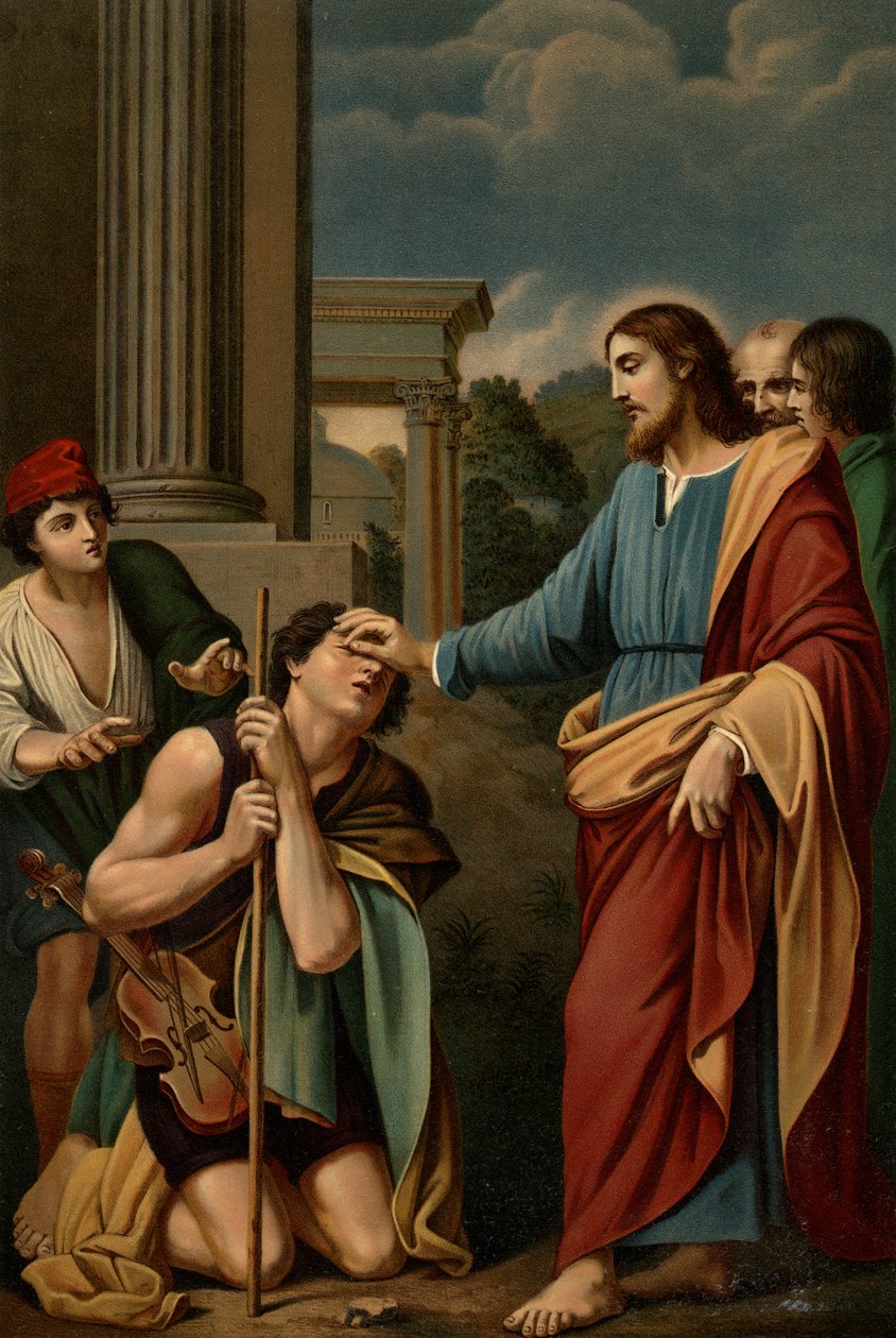 Uzdravení nevidomých od Lodovico after Carracci