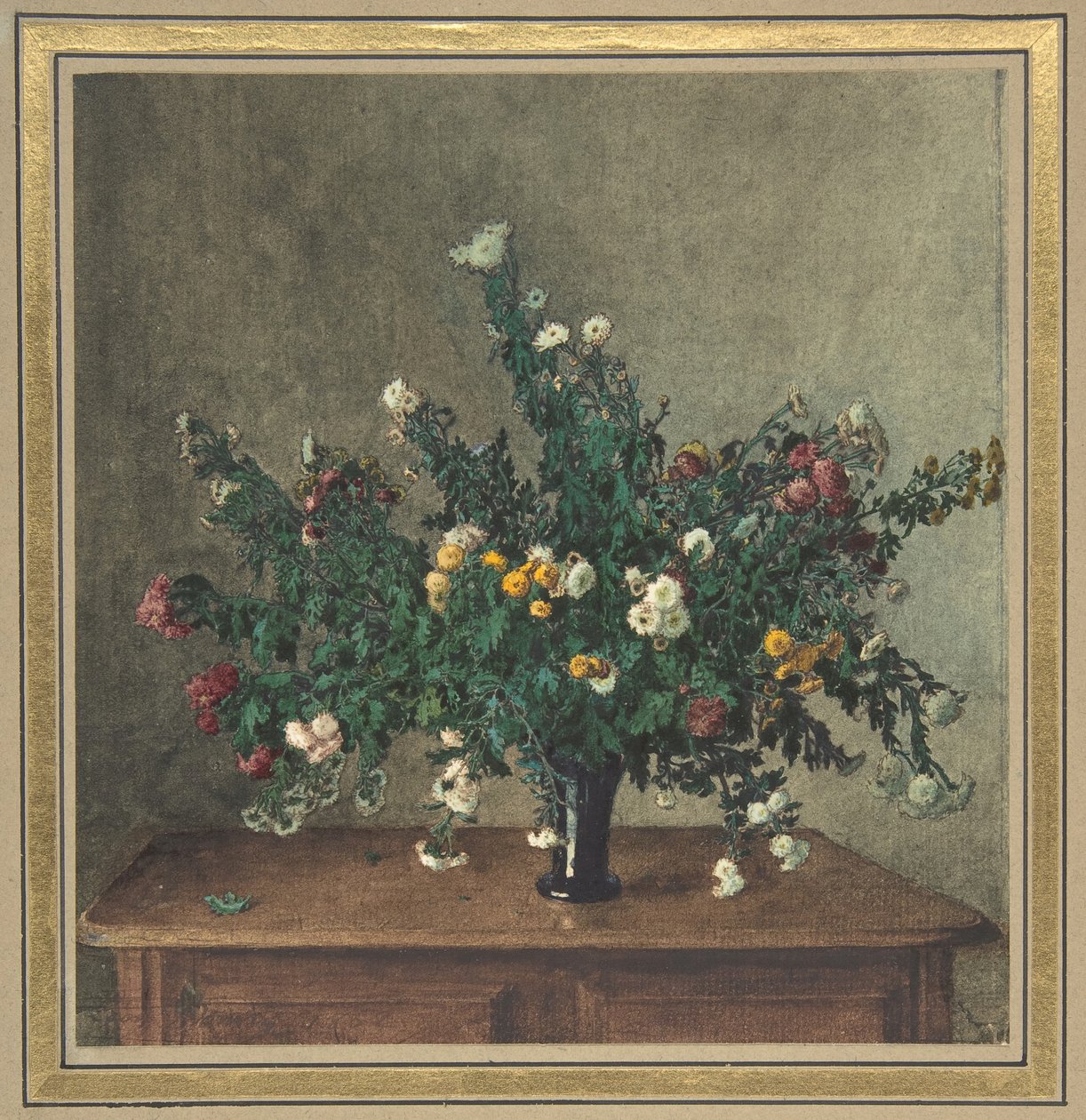 Kytice malých chryzantém, 1862. od Léon Bonvin