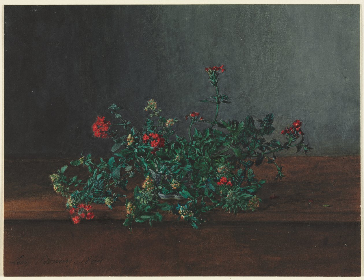 Zátiší s divokými květinami, 1864. od Léon Bonvin