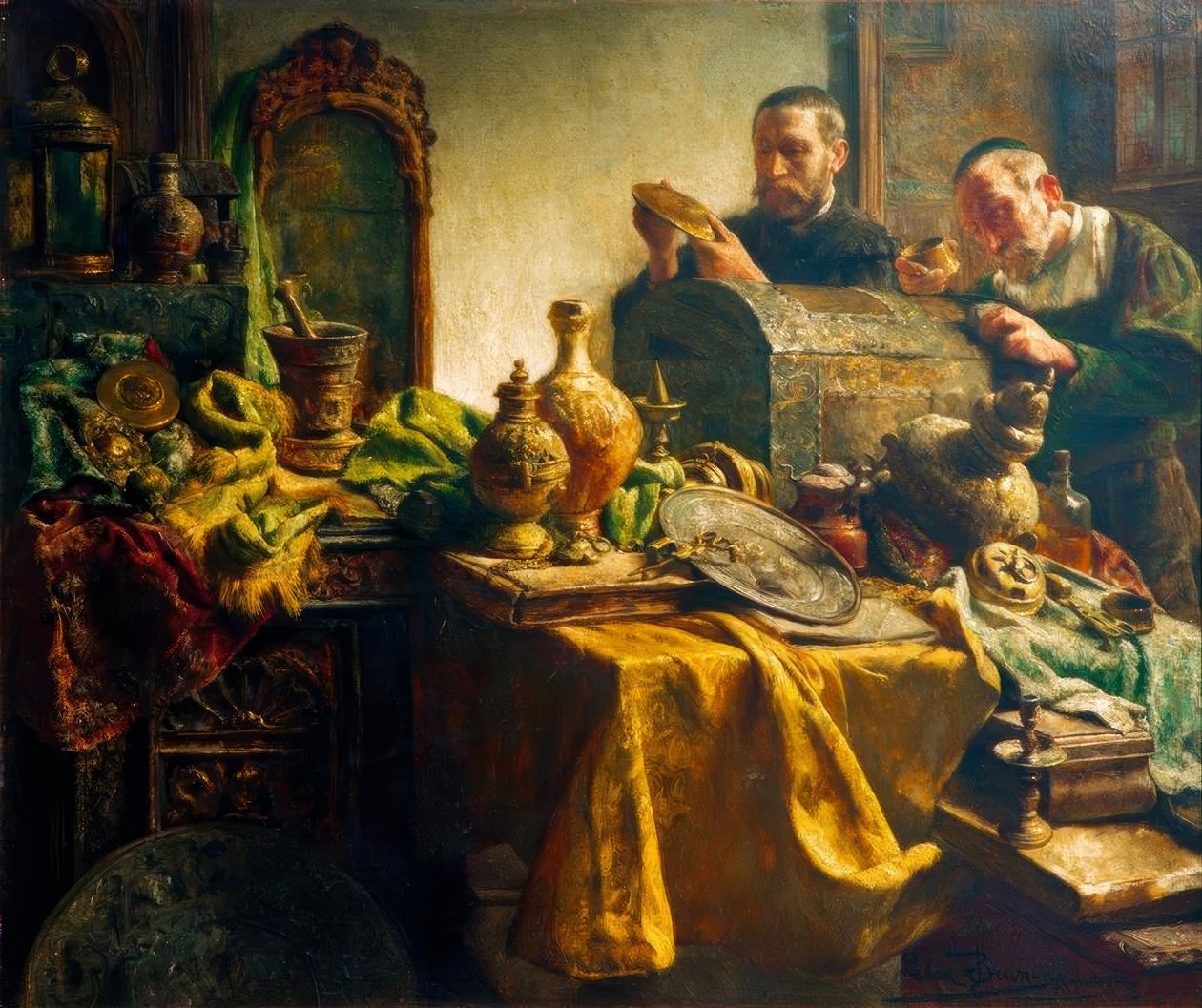 Návštěva obchodníka s uměním od Léon Brunin de Meutter