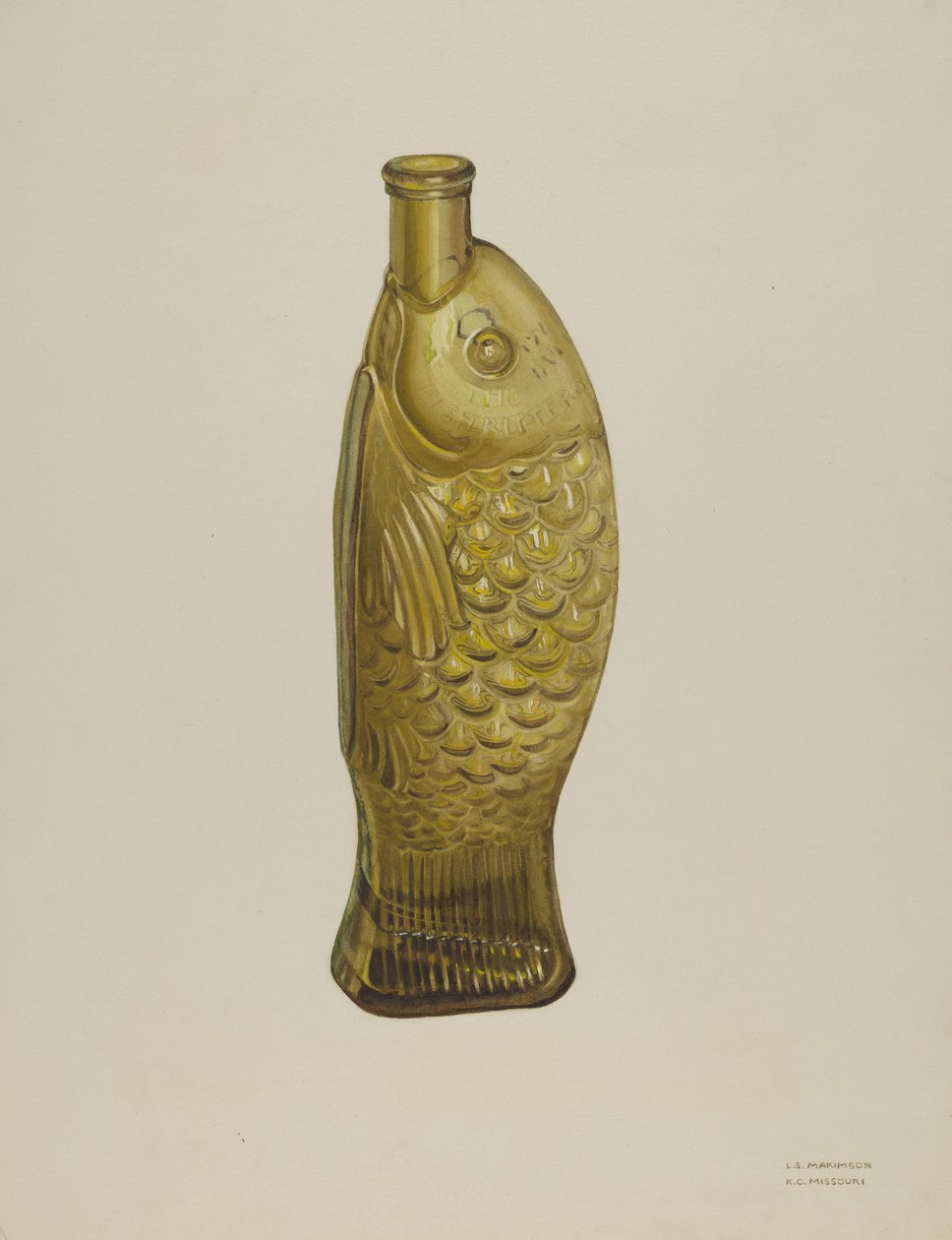 Láhev "Fish Bitters". od Loraine Makimson