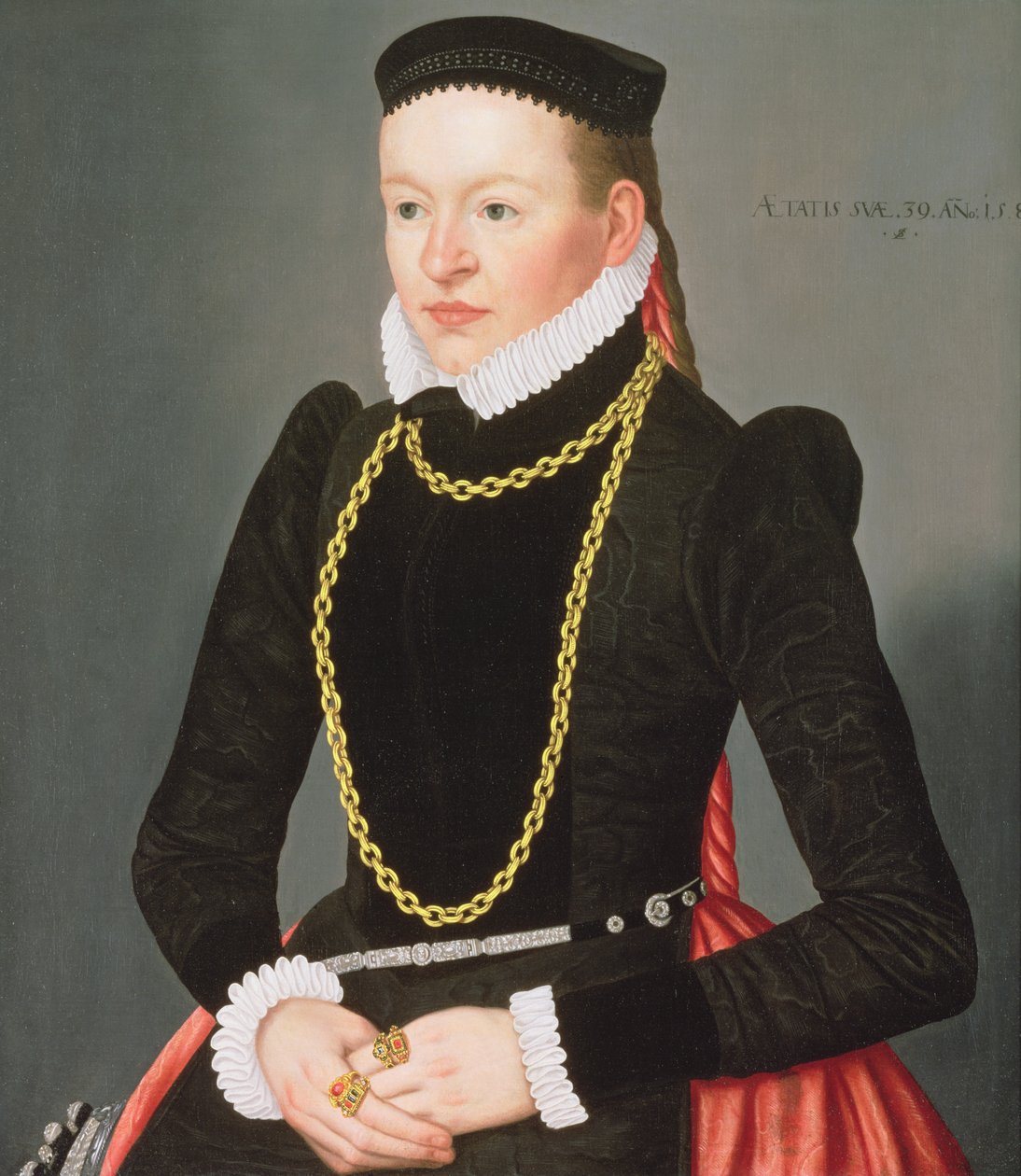 Portrét dámy, kolem roku 1585 od Lorenz Strauch