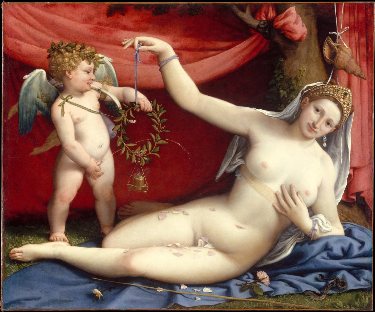 Venuše a Amor Venuše a Amor od Lorenzo Lotto