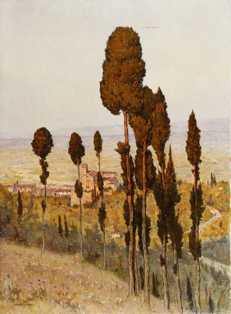 San Francesco, Assisi (olej na plátně) od Lorenzo Cecconi