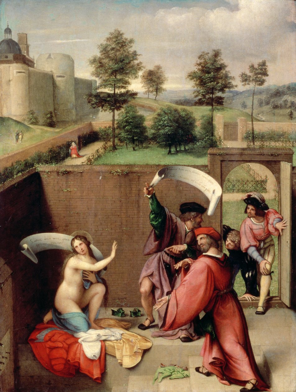 Susanna a starší, 1517 (panel) od Lorenzo Lotto