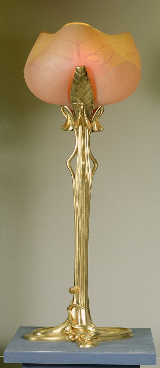 Stolní lampa, cca 1902-04 (pozlacený bronz a sklo) od Louis Majorelle