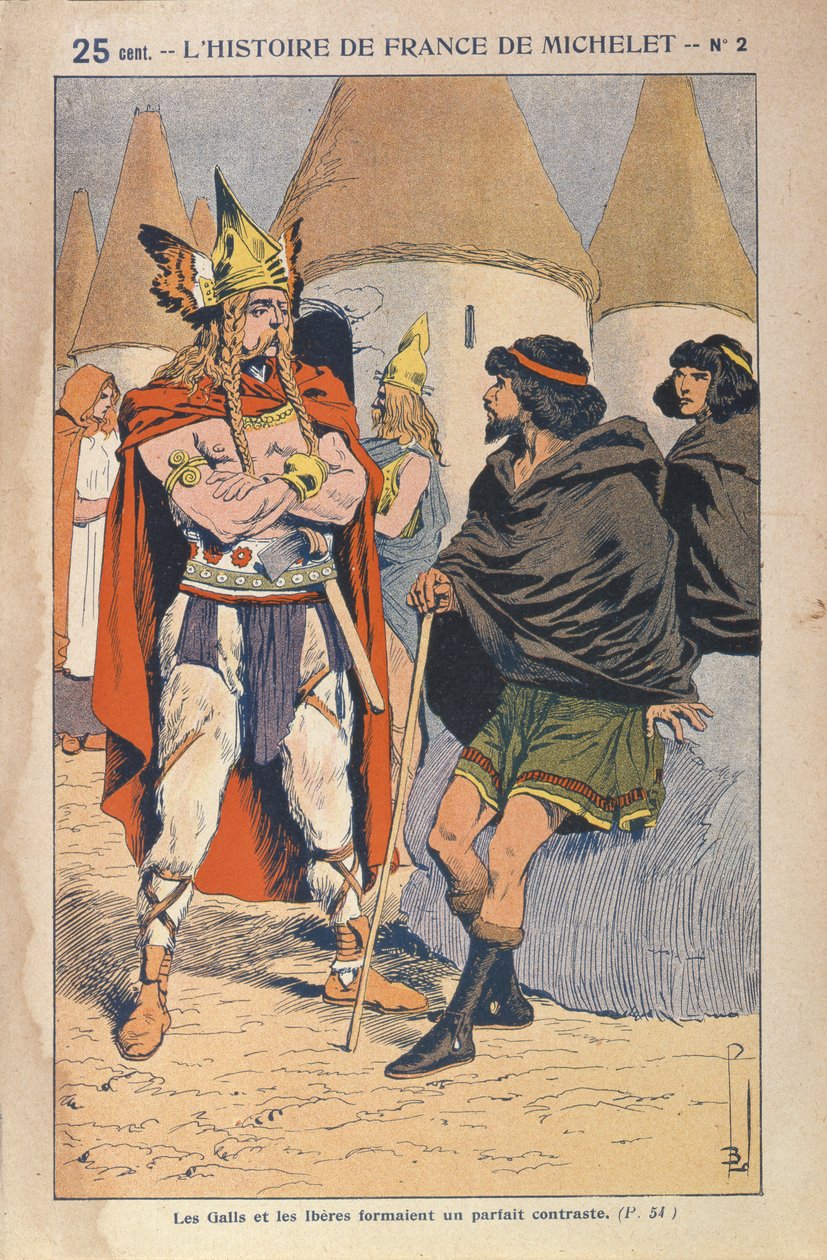 Galové a Iberové, ilustrace z Histoire de France od Julese Micheleta (1798-1874) kolem roku 1900 od Louis Charles Bombled