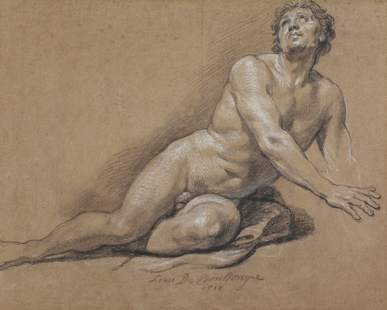 Ležící mužský akt od Louis Boullongne the younger