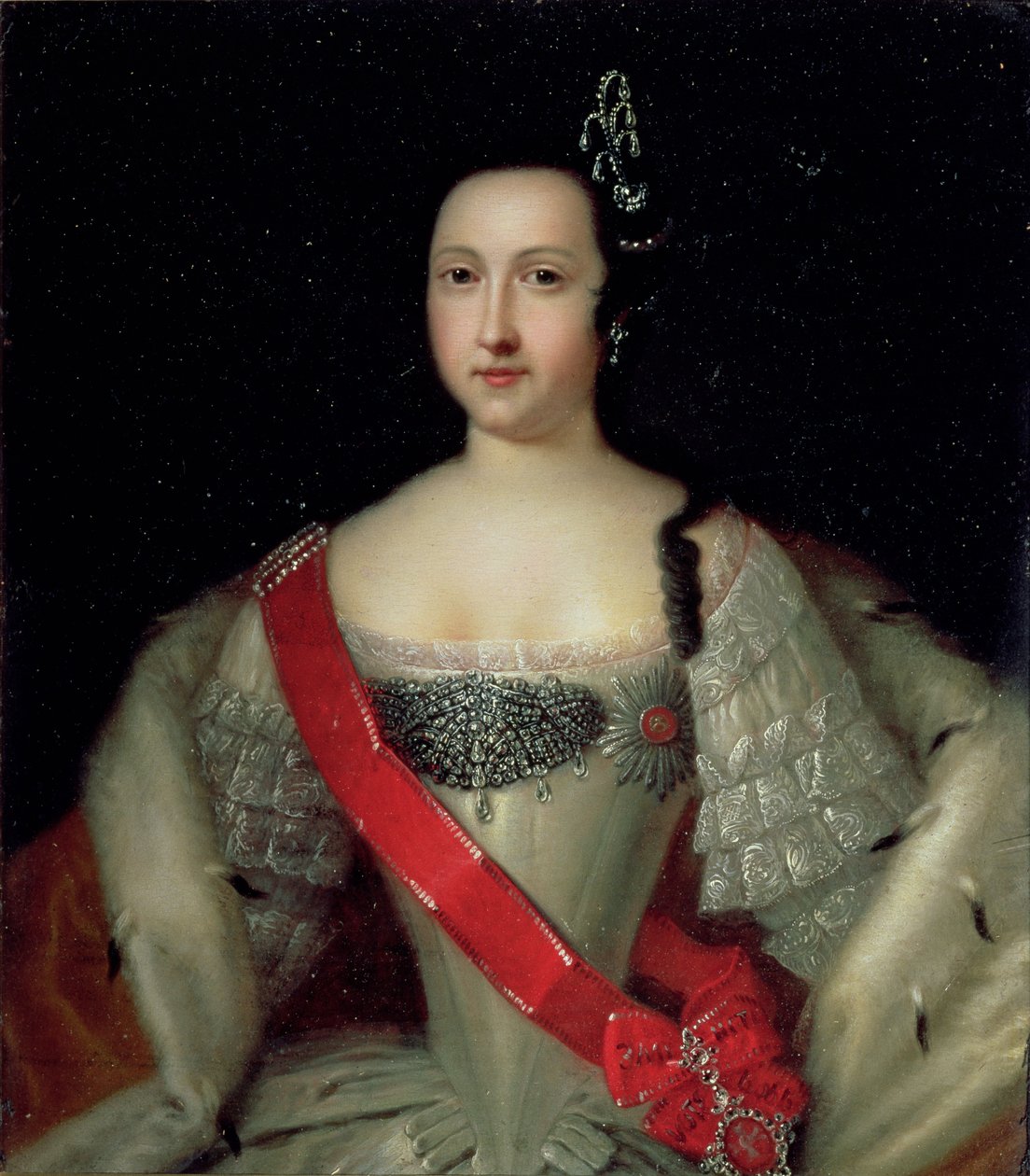 Portrét princezny Anny (1718-46), matky císaře Ivana VI. (1740-64), po roce 1733 od Louis Caravaque