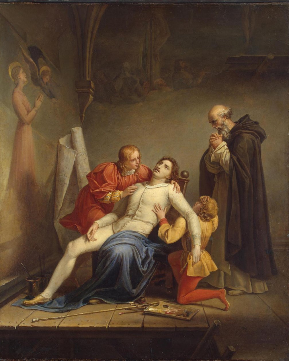 Smrt Masaccia, kolem roku 1817 od Louis Charles Auguste Couder