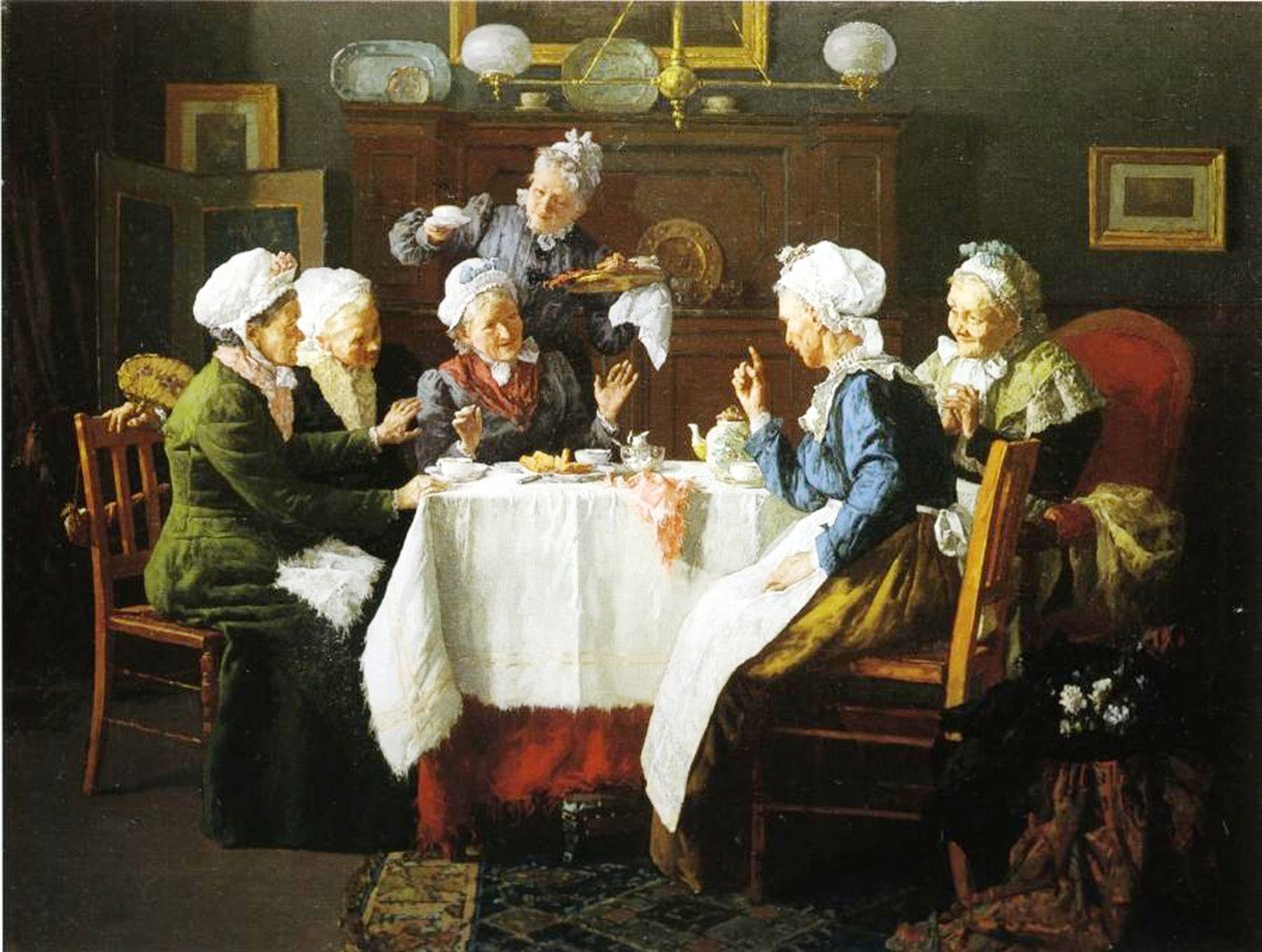 Babiččina čajová párty, 1915 od Louis Charles Moeller