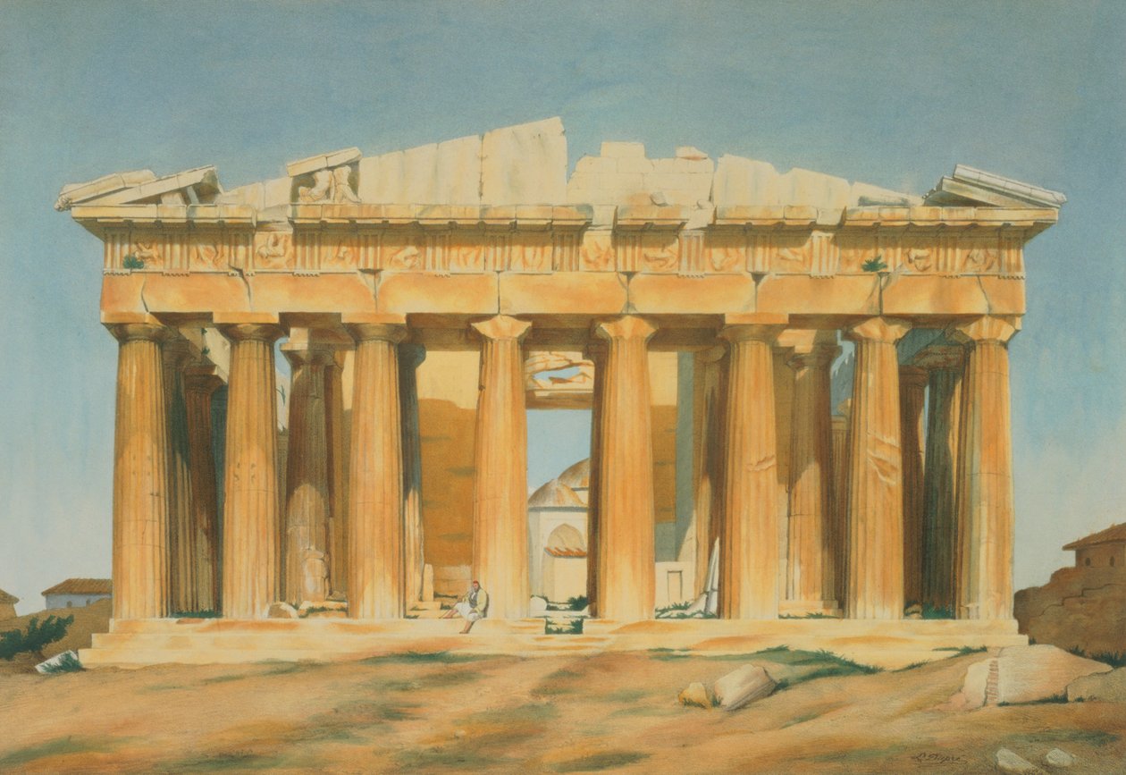 Parthenon, Atény, 1810-37 od Louis Dupré