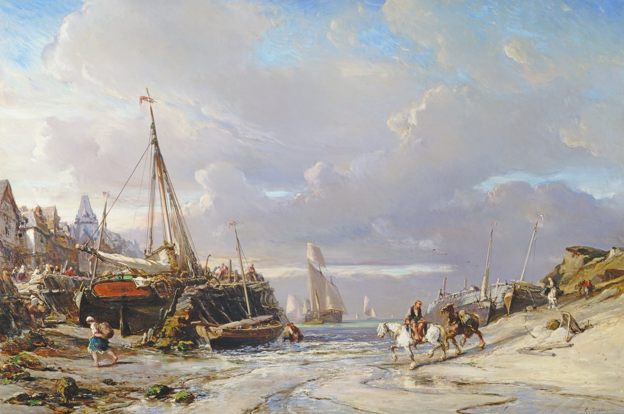 Přístav v Bretani, 1861 od Eugene Isabey