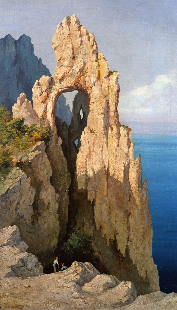 Skály na Capri od Eugene Isabey