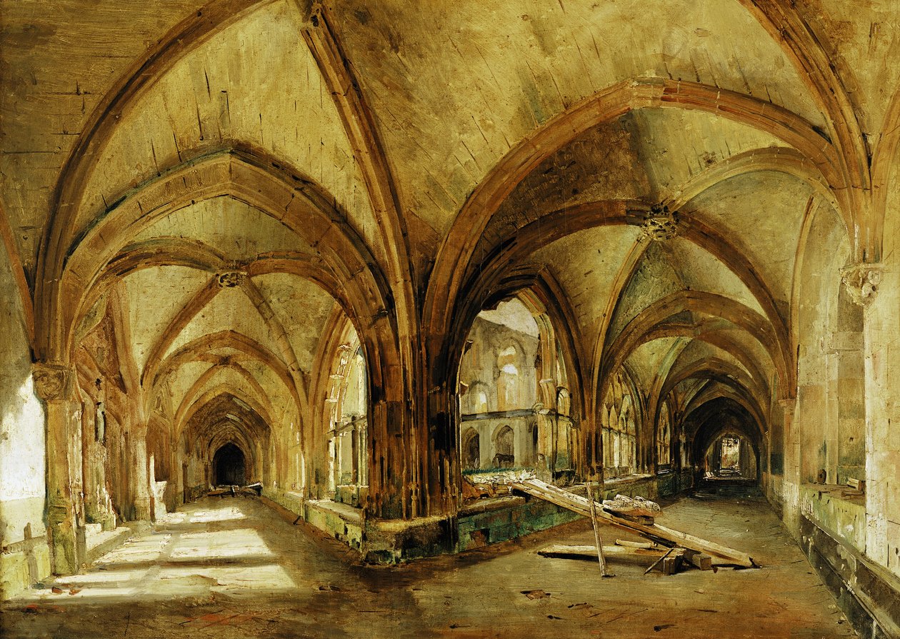 Kláštery sv. Wandrille, kolem 1825-30 od Eugene Isabey
