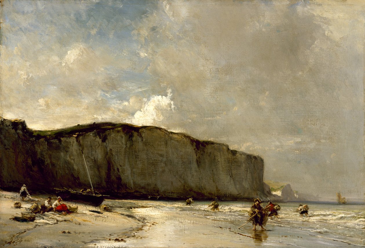 Pohled podél normanského pobřeží, 1852 od Eugene Isabey