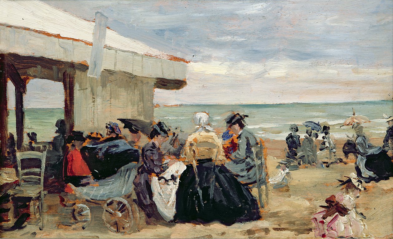 Plážová scéna od Eugene Louis Boudin