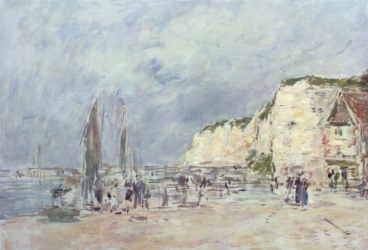 Útesy v Dieppe a „Petit Paris“ od Eugene Louis Boudin