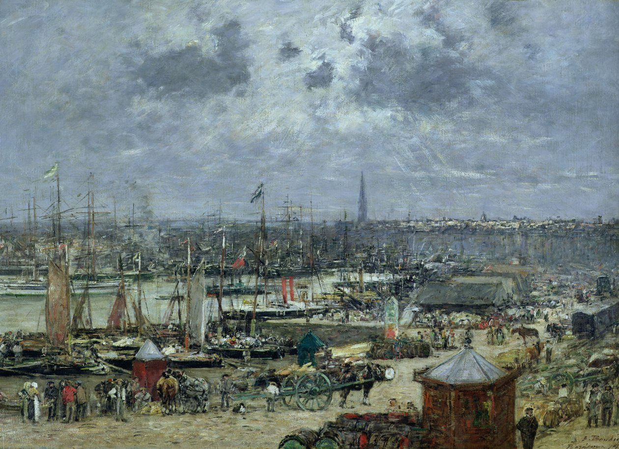 Přístav Bordeaux, 1874 od Eugene Louis Boudin