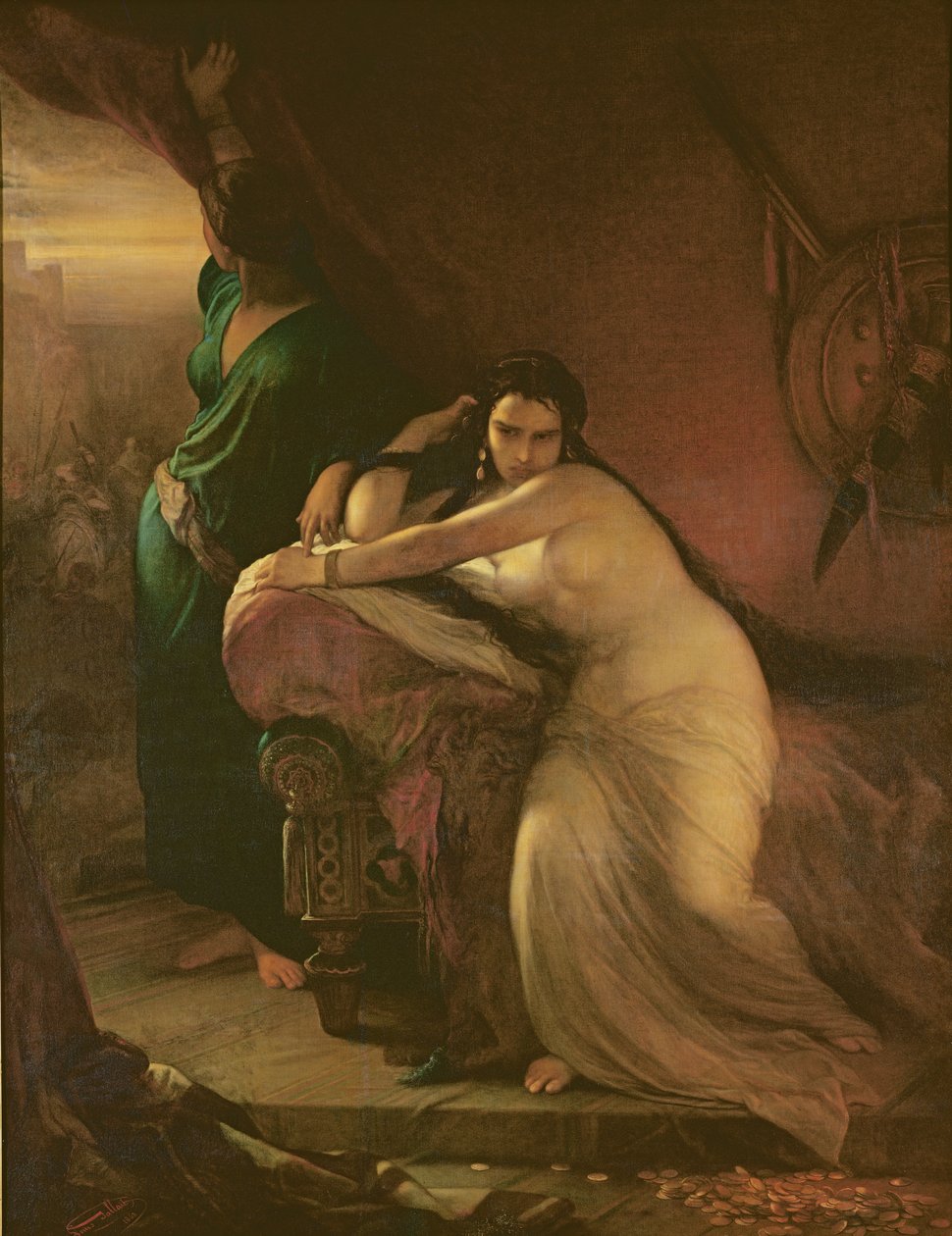 Výčitky Delilah, 1862 od Louis Gallait