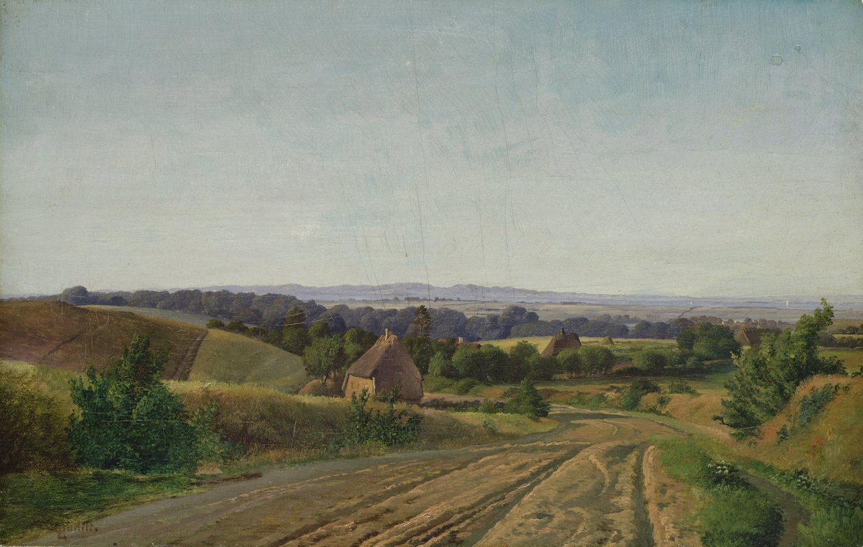 Krajina v Esrom v Seelandu, 1834 od Louis Gurlitt