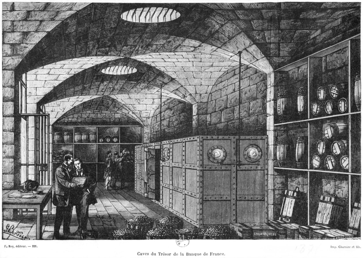 Suterén Bank of France v Paříži, 1897 od Louis Joseph Amedee Daudenarde