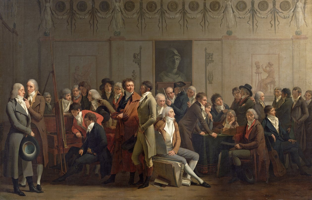 Setkání umělců ve studiu Isabey, 1798 od Louis Leopold Boilly