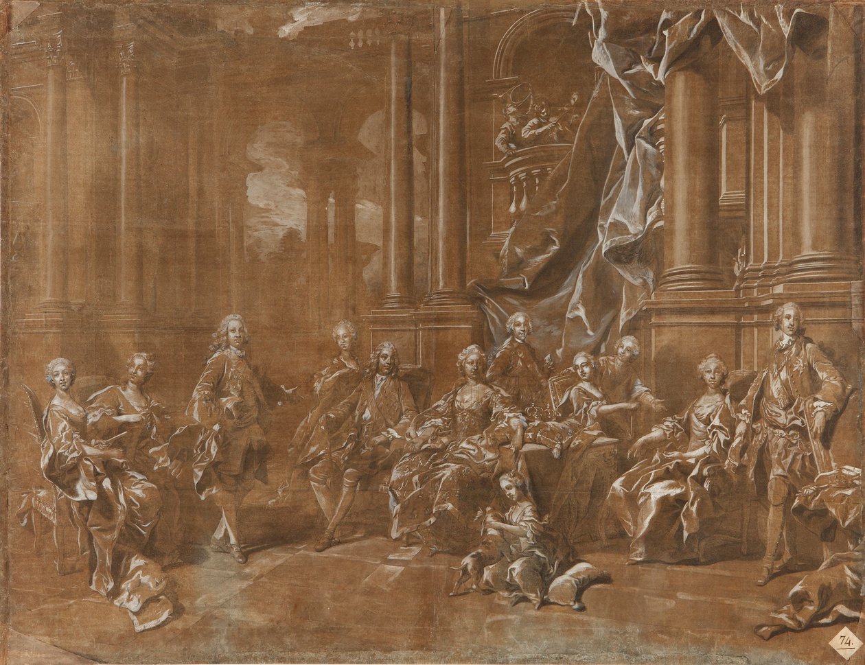 Rodina Felipe V. od Louis Michel van Loo