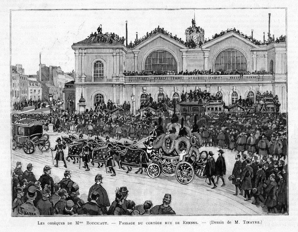 Smuteční průvod Marguerite Boucicaut v Paříži, 1887 od Louis Tinayre