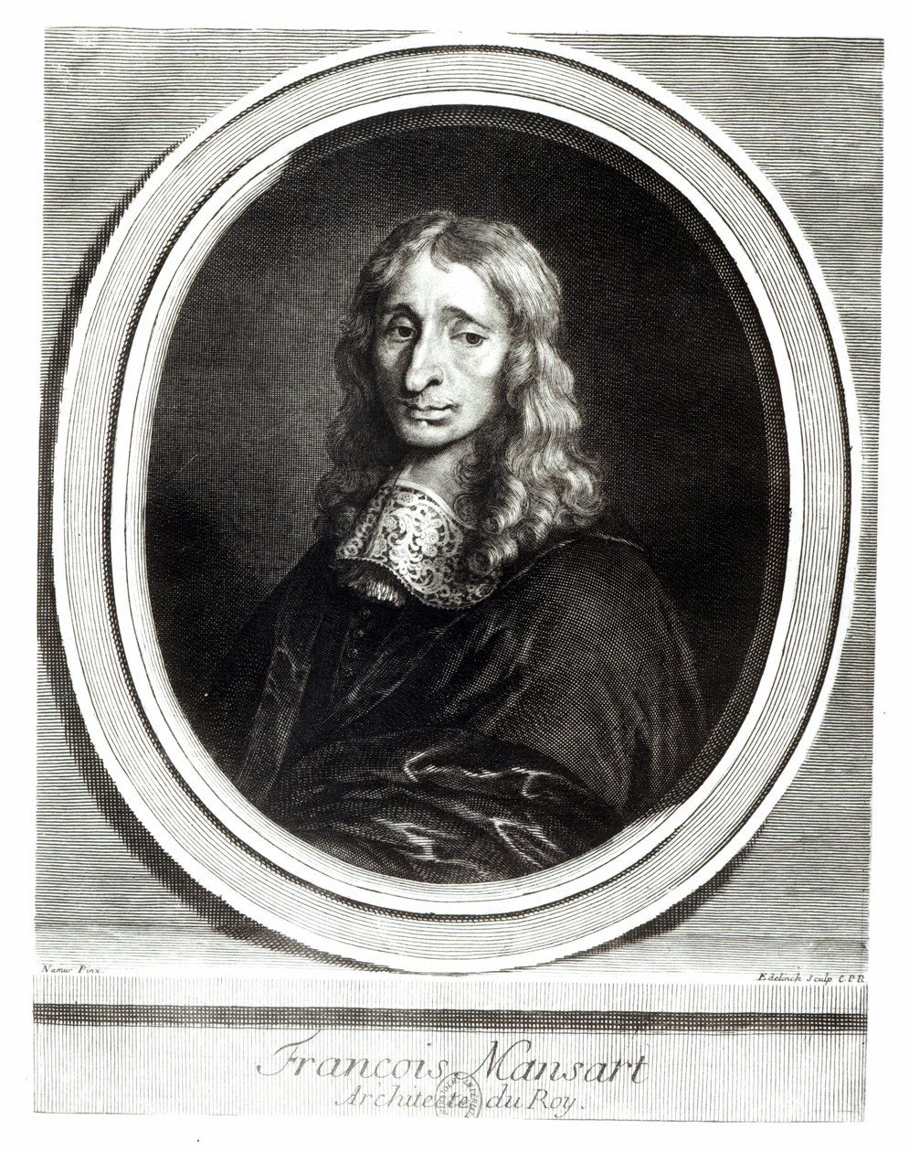 Portrét Francoise Mansarta (1598-1666), vyrytý Gerardem Edelinckem (1640-1707) od Louis de Namur