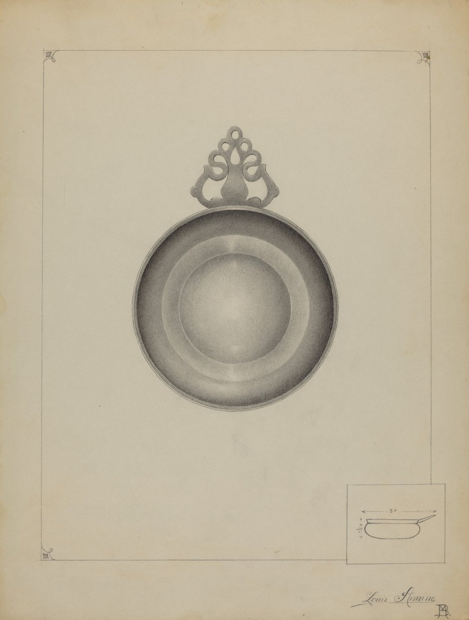 Cínový Porringer od Louis Annino