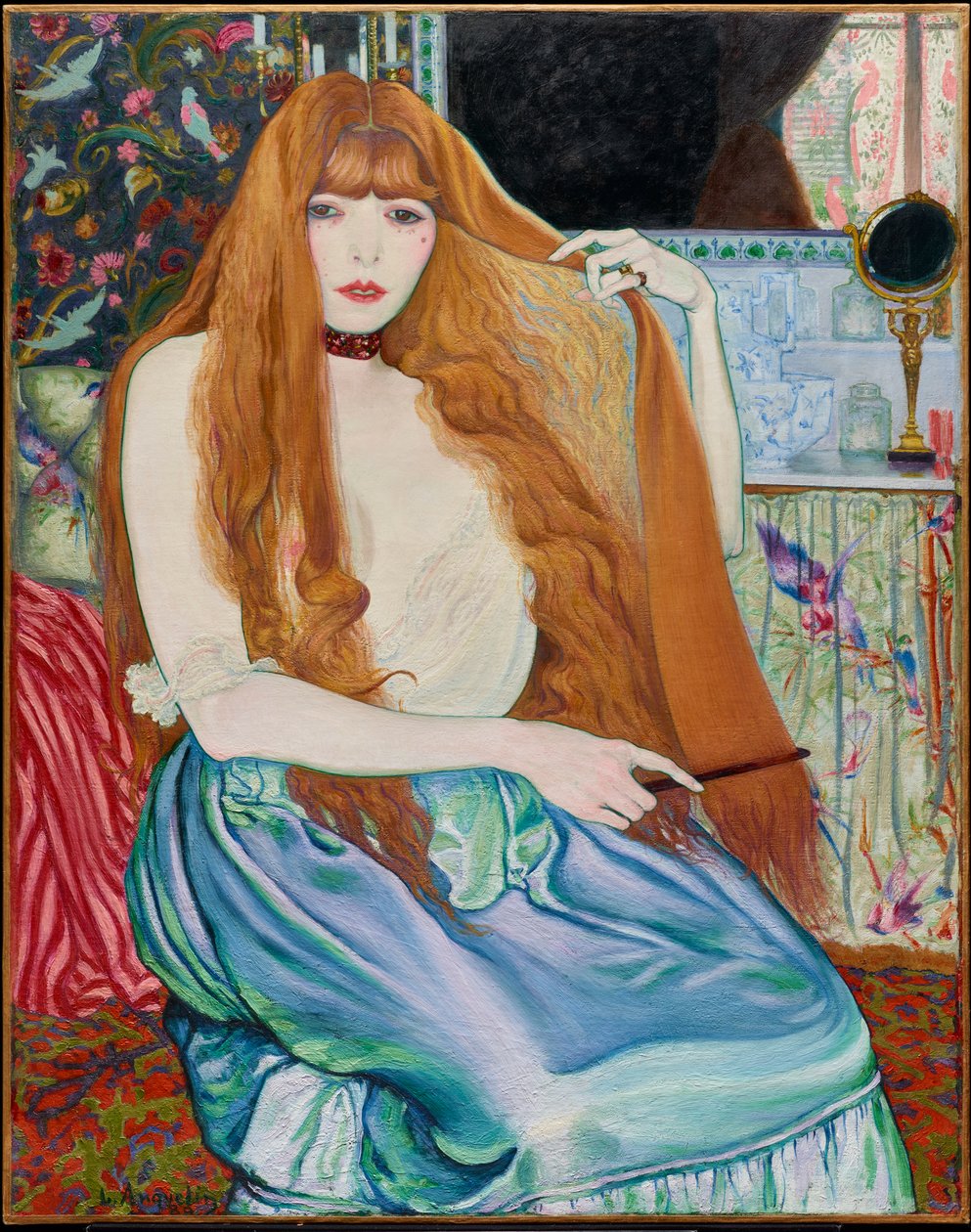 Žena na její toaletě od Louis Anquetin