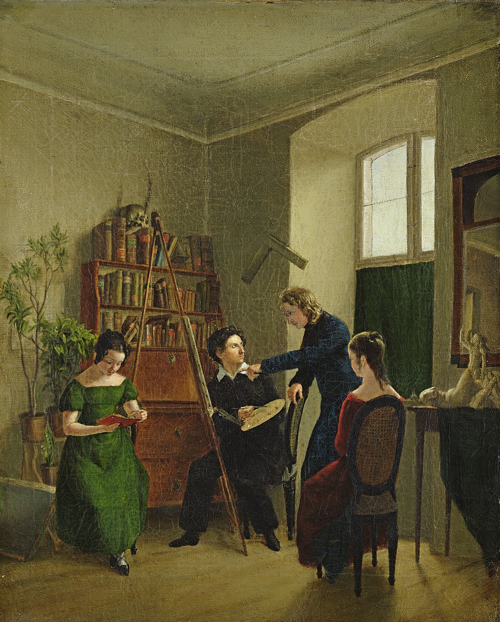 Umělec ve svém ateliéru, 1828 od Louis Asher