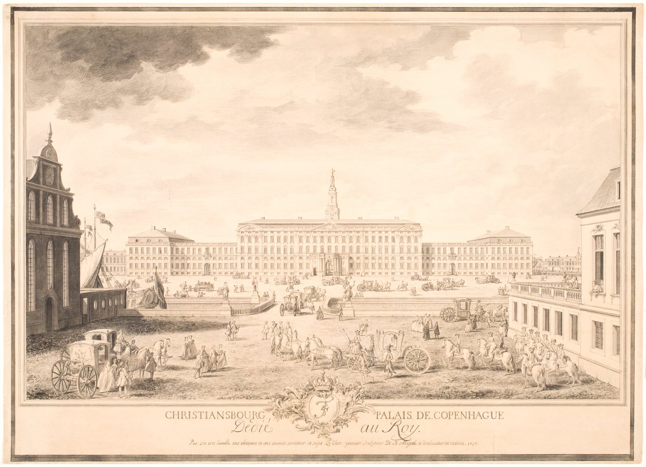 Kodaňský palác Christiansburg od Louis Auguste Le Clerc