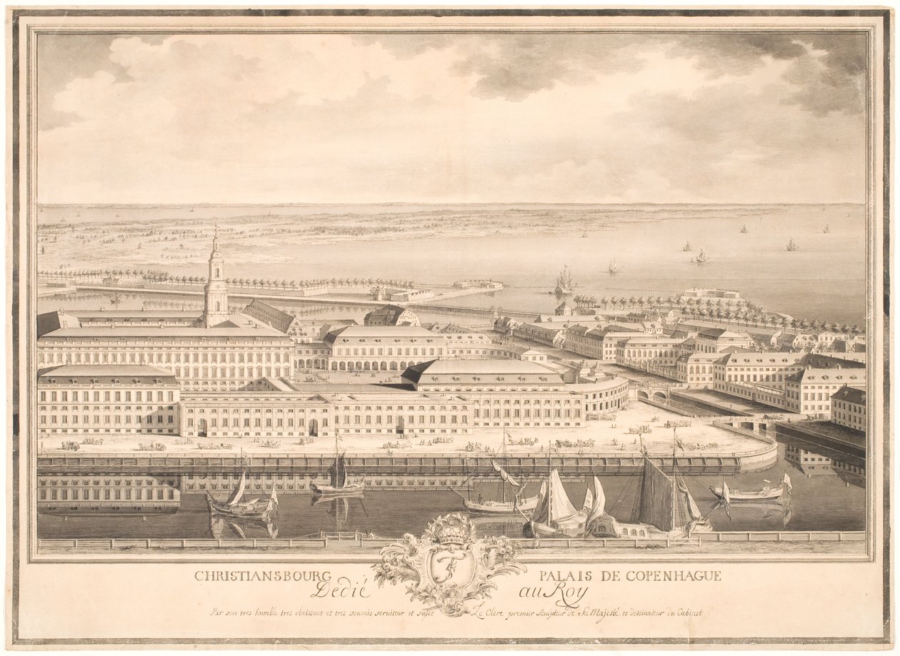 Kodaňský palác Christiansburg od Louis Auguste Le Clerc
