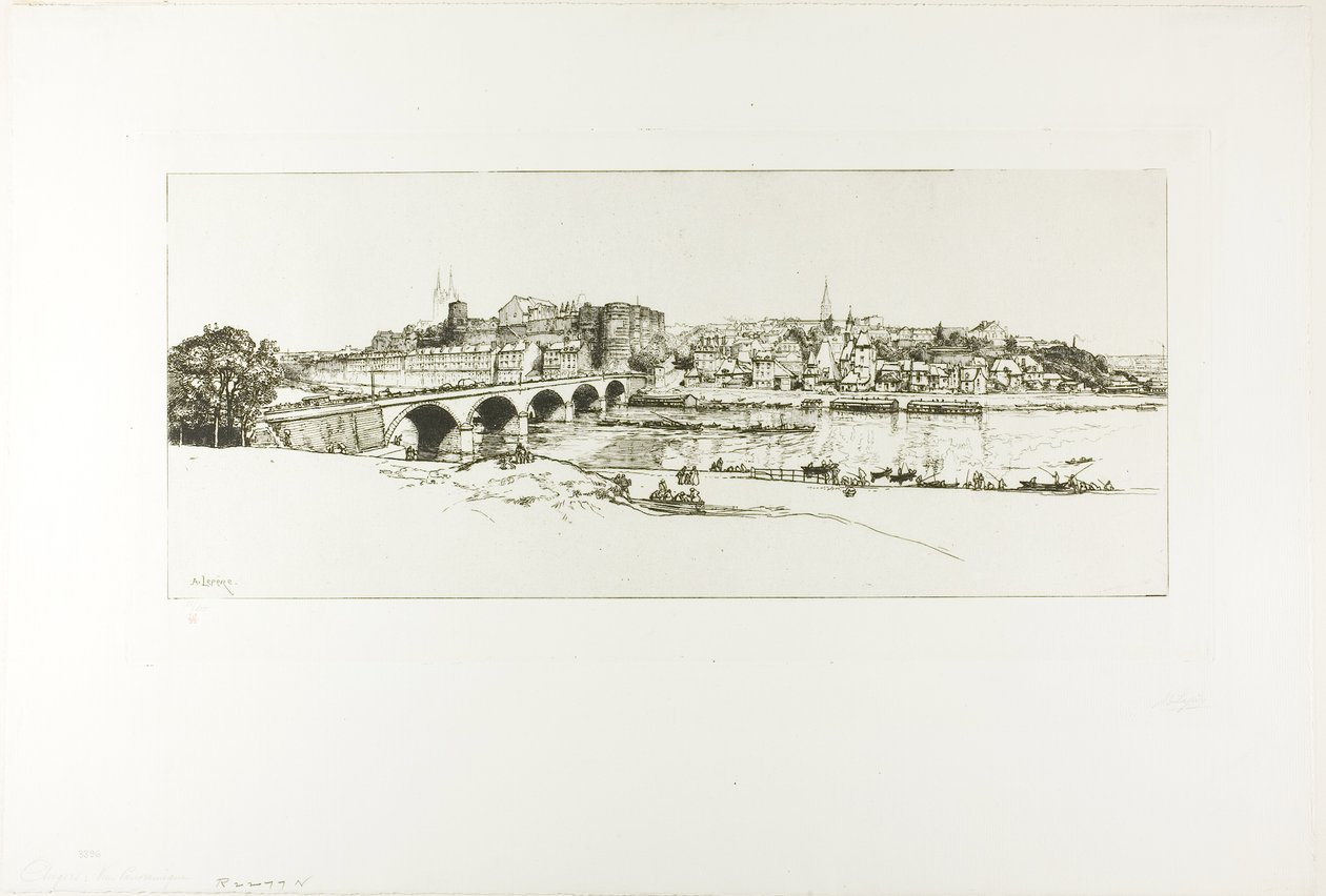 Angers: Panoramatický výhled od Louis Auguste Lepère