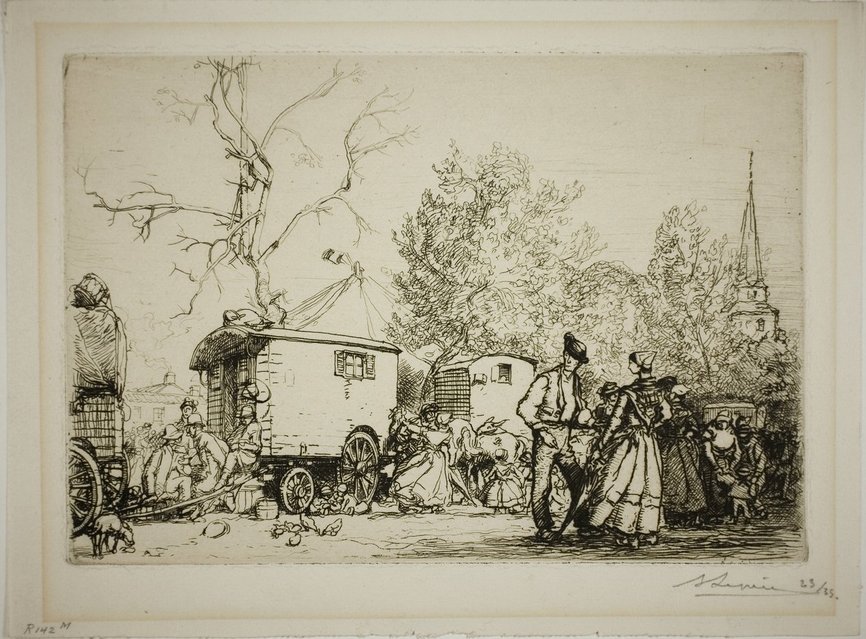 Na veletrhu v Saint-Jean-de-Monts od Louis Auguste Lepère