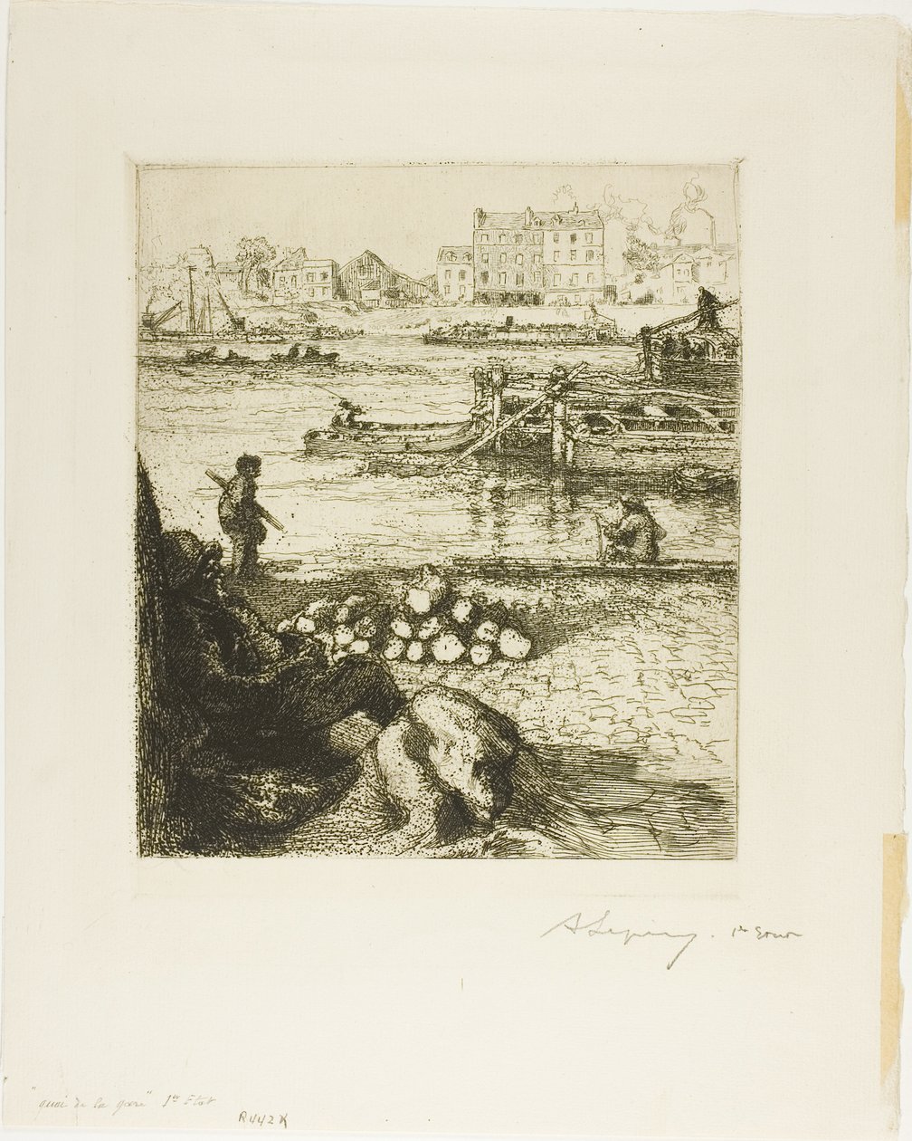 Veřejné přístaviště, Quai de la Gare od Louis Auguste Lepère