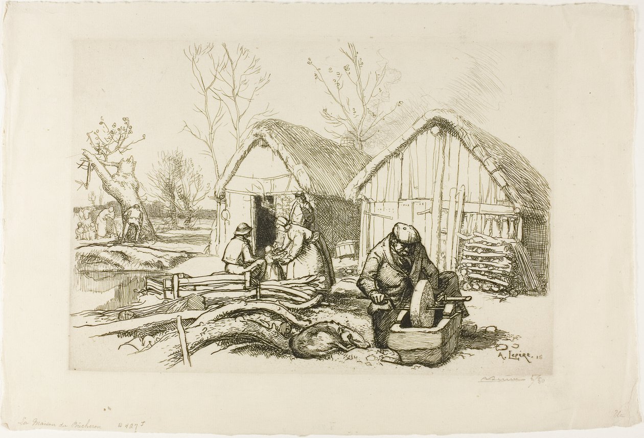 Dřevorubcův dům od Louis Auguste Lepère
