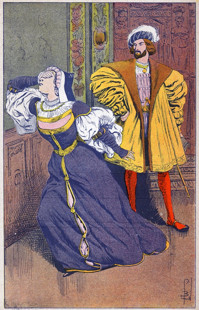 Francois 1er a Marguerite z Angouleme od Louis Charles Bombled